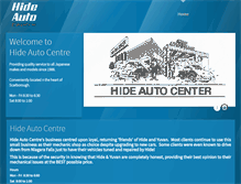 Tablet Screenshot of hideauto.com